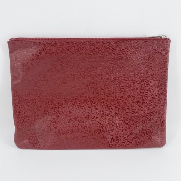 Chanel Red Leather Clutch - Picture 8 of 16